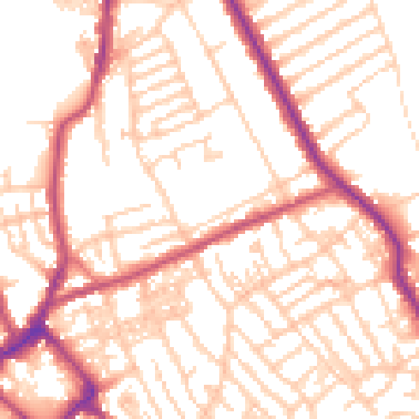 Daytime road noise heatmap for CH45 7HH