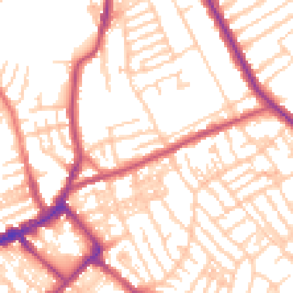 Daytime road noise heatmap for CH45 7LP