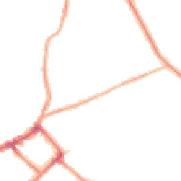 Night-time road noise heatmap for CH45 7LP