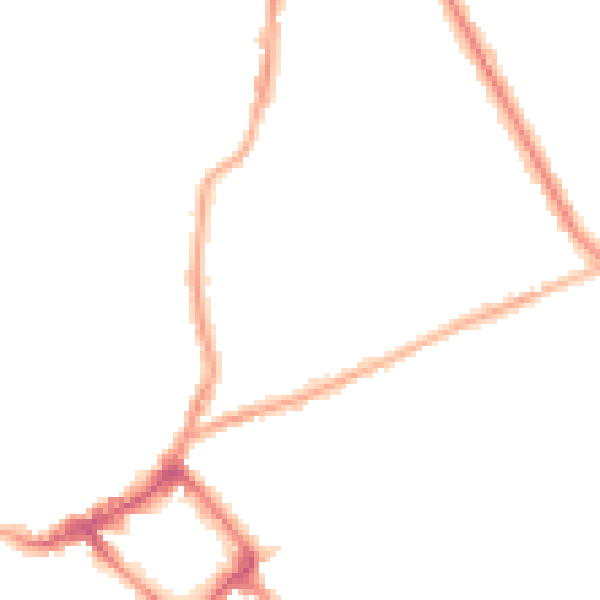 Night-time road noise heatmap for CH45 7LW