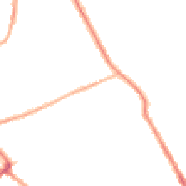 Night-time road noise heatmap for CH45 7LY