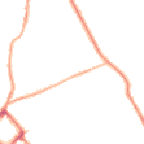 Night-time road noise heatmap for CH45 7LZ