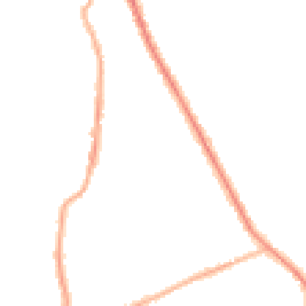 Night-time road noise heatmap for CH45 7ND