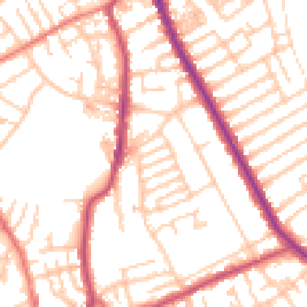 Daytime road noise heatmap for CH45 7NX