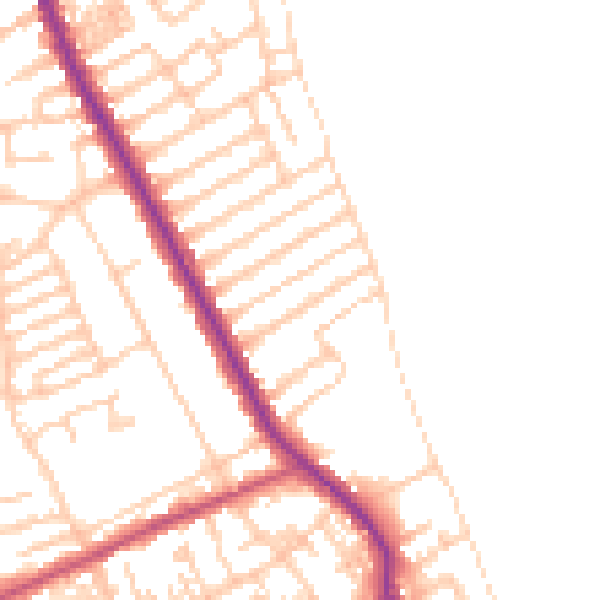Daytime road noise heatmap for CH45 7PN