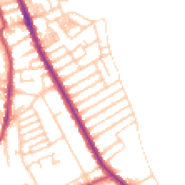 Daytime road noise heatmap for CH45 7PU