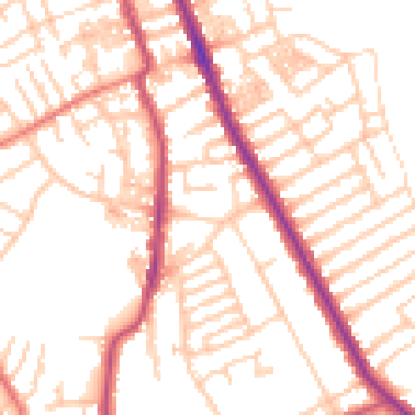 Daytime road noise heatmap for CH45 7QA