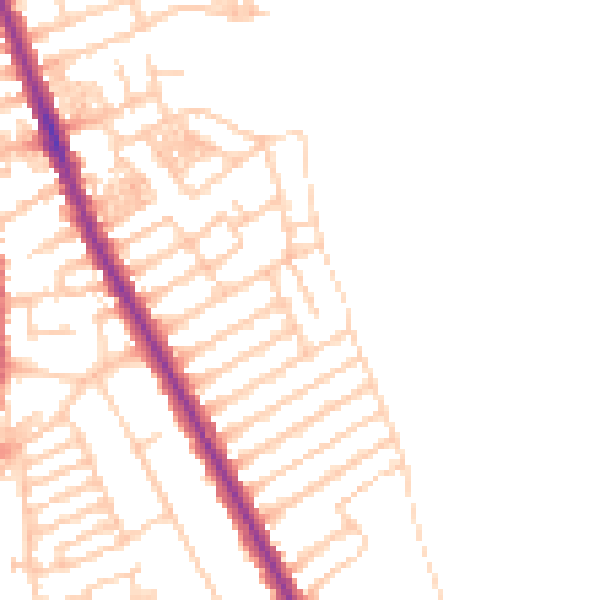 Daytime road noise heatmap for CH45 7QY