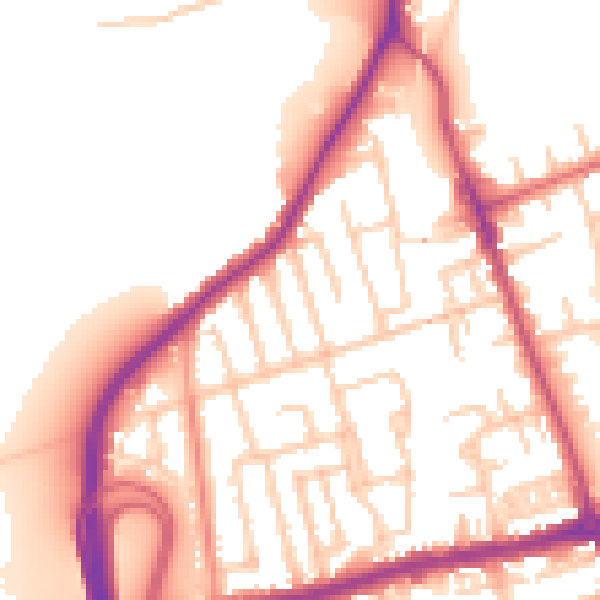 Daytime road noise heatmap for CH45 8JA