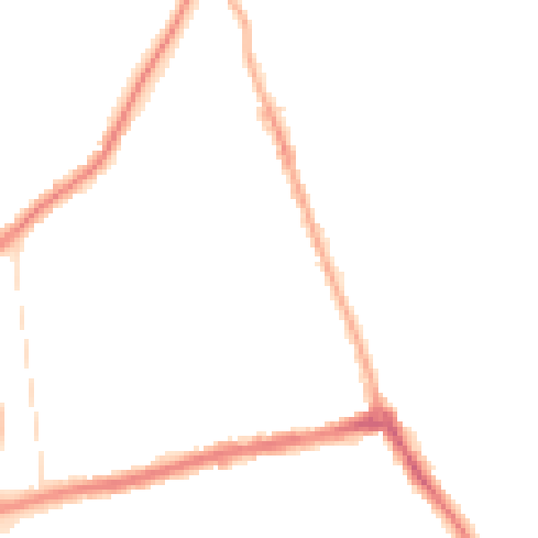 Night-time road noise heatmap for CH45 8JE