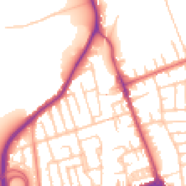 Daytime road noise heatmap for CH45 8JS