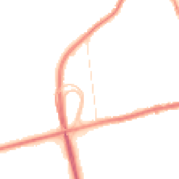 Night-time road noise heatmap for CH45 8LR