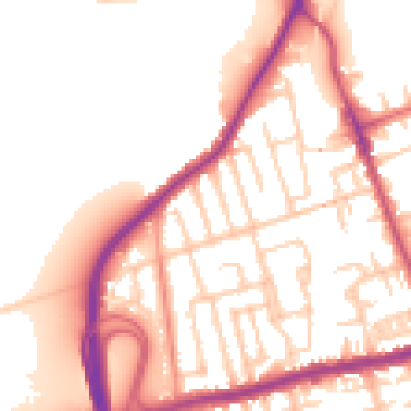 Daytime road noise heatmap for CH45 8NJ