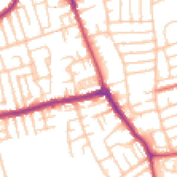Daytime road noise heatmap for CH45 8NU