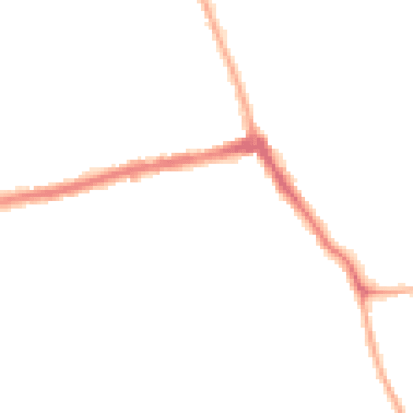 Night-time road noise heatmap for CH45 8PE