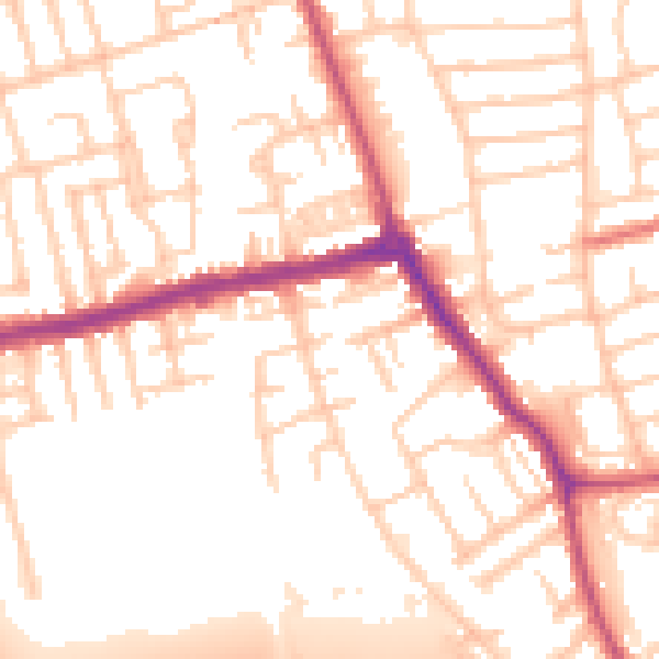 Daytime road noise heatmap for CH45 8PL
