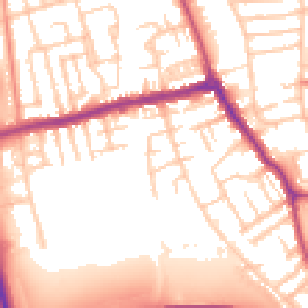 Daytime road noise heatmap for CH45 8PS