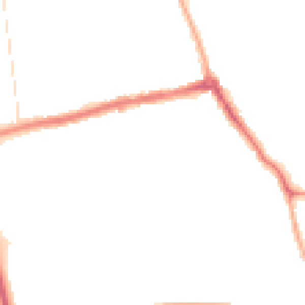 Night-time road noise heatmap for CH45 8PS