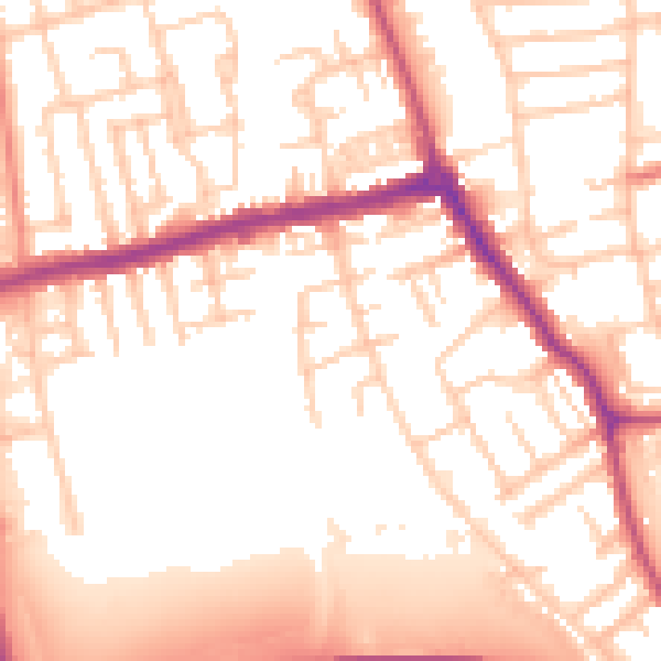 Daytime road noise heatmap for CH45 8PX