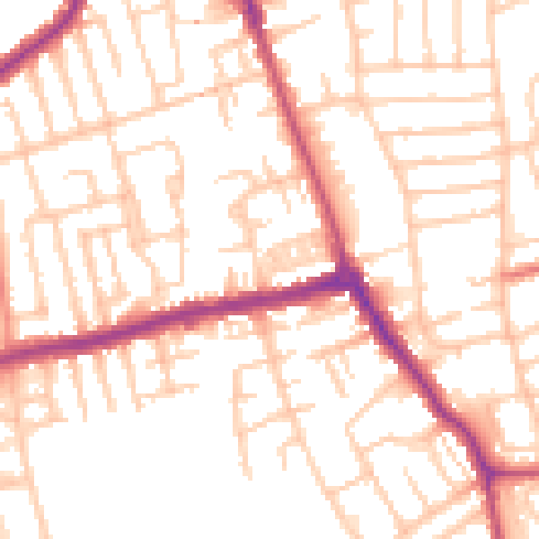 Daytime road noise heatmap for CH45 8PY