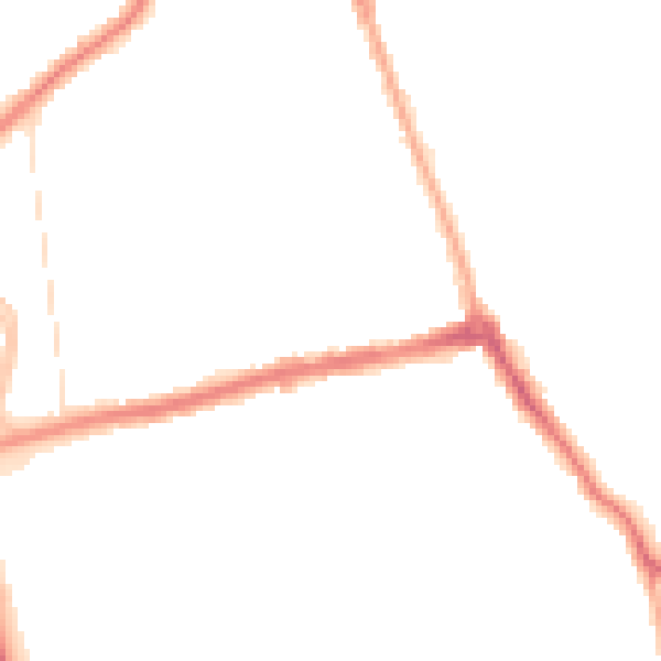 Night-time road noise heatmap for CH45 8PZ