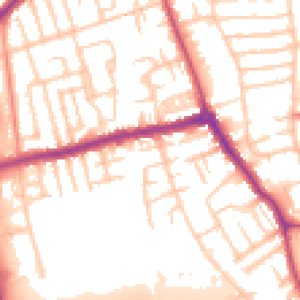 Daytime road noise heatmap for CH45 8QH
