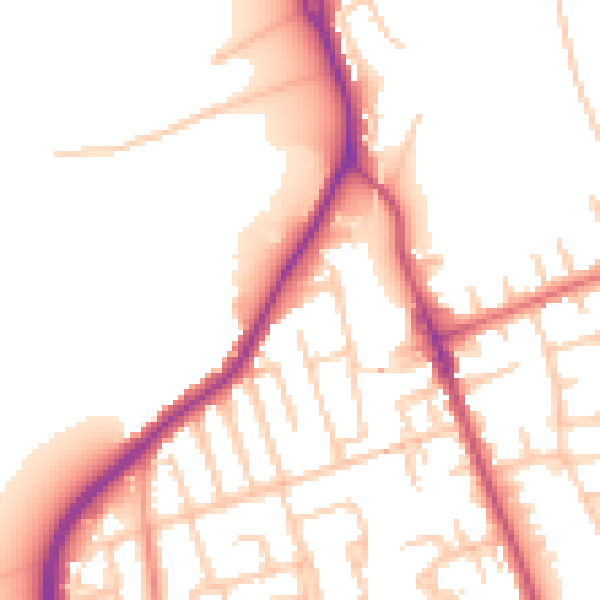 Daytime road noise heatmap for CH45 8QJ