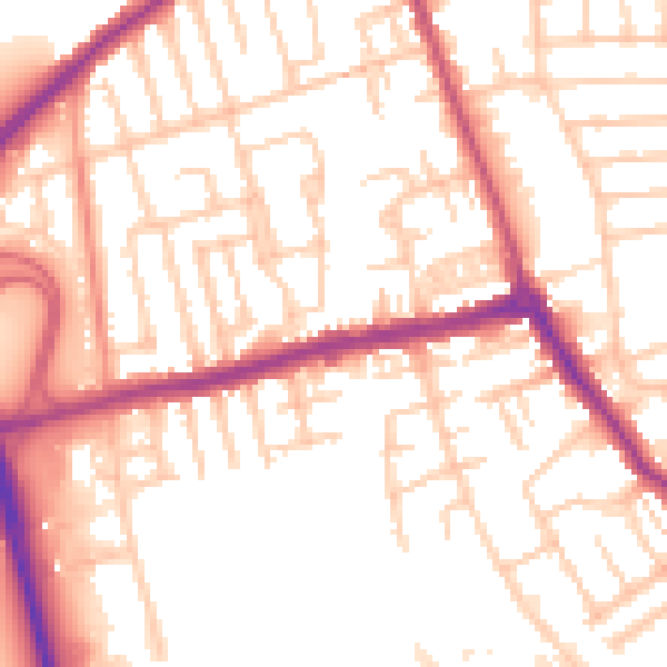 Daytime road noise heatmap for CH45 8QR