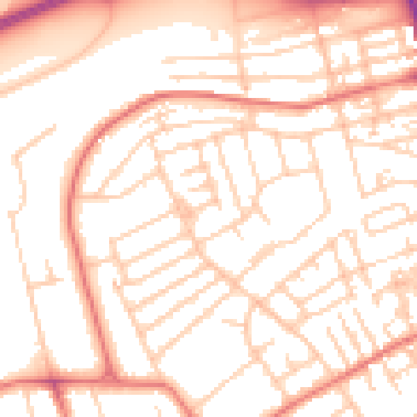 Daytime road noise heatmap for CH45 9JT
