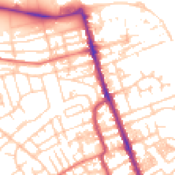 Daytime road noise heatmap for CH45 9LR