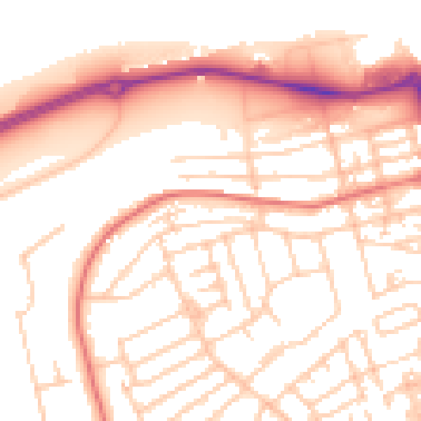 Daytime road noise heatmap for CH45 9NF