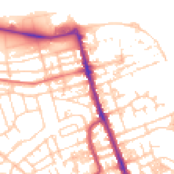 Daytime road noise heatmap for CH45 9NT