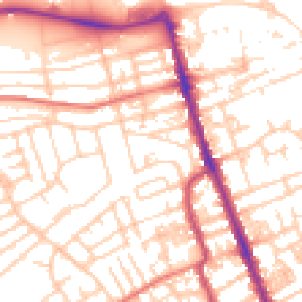 Daytime road noise heatmap for CH45 9NX