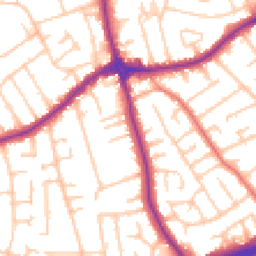 Daytime road noise heatmap for CH46 0PG