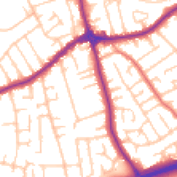 Daytime road noise heatmap for CH46 0PJ