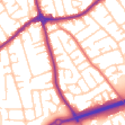 Daytime road noise heatmap for CH46 0PL