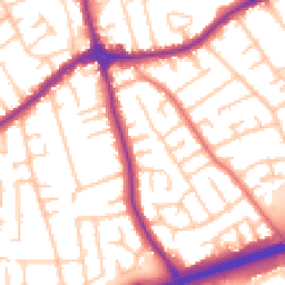 Daytime road noise heatmap for CH46 0PN