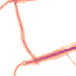 Night-time road noise heatmap for CH46 0PU