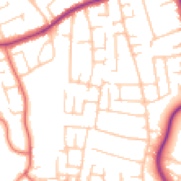 Daytime road noise heatmap for CH46 0PX
