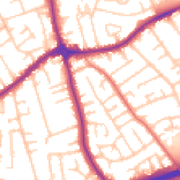 Daytime road noise heatmap for CH46 0PY