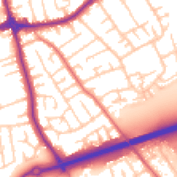 Daytime road noise heatmap for CH46 0QD