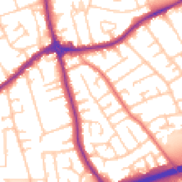 Daytime road noise heatmap for CH46 0QE