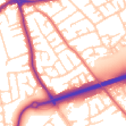 Daytime road noise heatmap for CH46 0QF