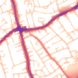 Daytime road noise heatmap for CH46 0QG