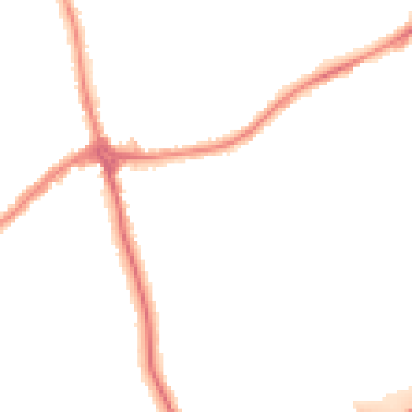 Night-time road noise heatmap for CH46 0QG