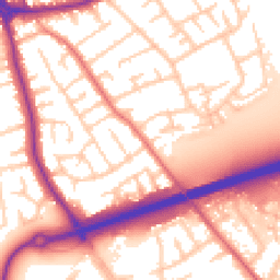 Daytime road noise heatmap for CH46 0QL