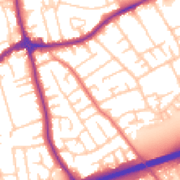 Daytime road noise heatmap for CH46 0QQ