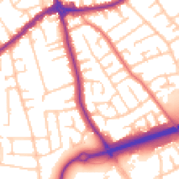 Daytime road noise heatmap for CH46 0SN