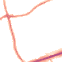 Night-time road noise heatmap for CH46 0TT