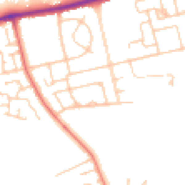 Daytime road noise heatmap for CH46 1RD